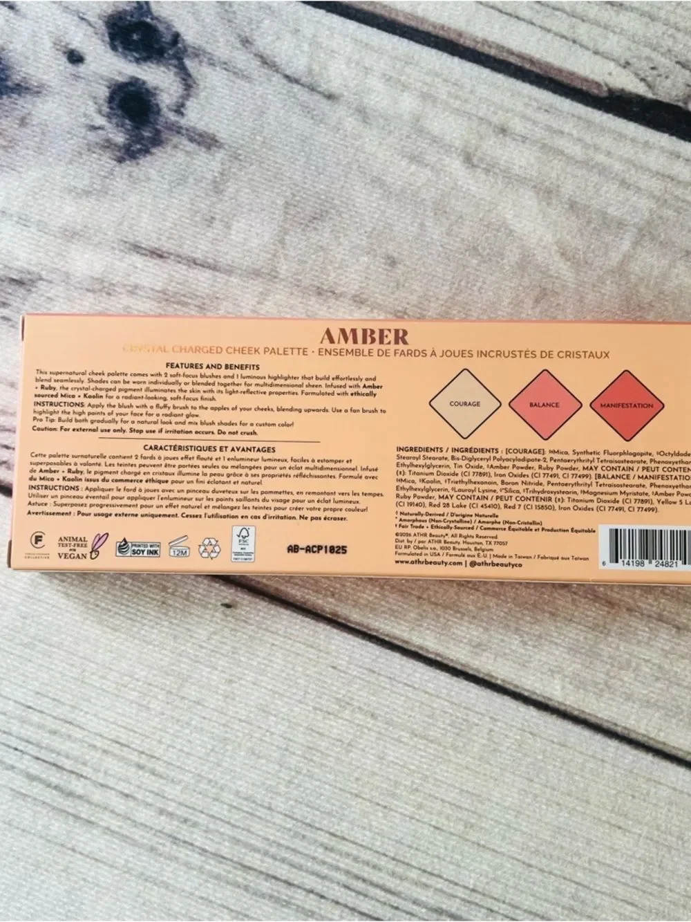 ATHR Beauty Amber Crystal Charged Highlighter Blush Trio Palette